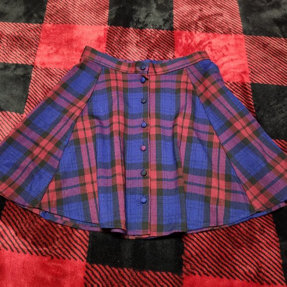 Forever 21 Plaid Skirt Multi Color Size Extra Small - Picture 1 of 5